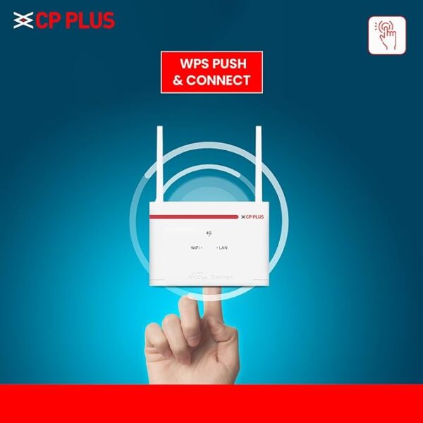 CP Plus 4G SIM Card Wi-Fi Router with High Speed 4G Internet & Wider Wi-Fi Coverage |Support External Antenna | Support Reset, WPS Button - CP-XR-DE21-S - Image 2