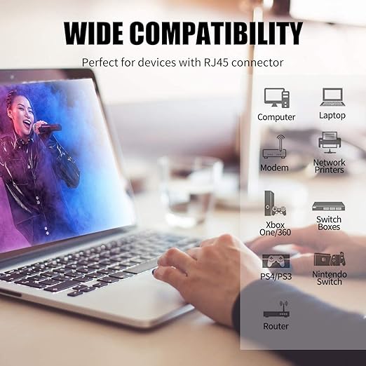 FEDUS 1 Meter 3.2 Cat6 Ethernet Cable, Multicolur Pack of 5, High Speed 550MHZ/10 Gigabit Speed UTP LAN Cable, Network Cable Internet Cable RJ45 Cable LAN... - Image 3