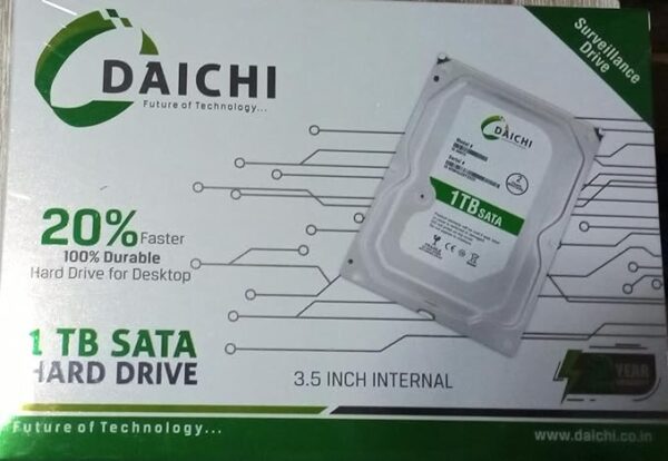 Daichi 1 TB SATA 3.5 Inch Desktop Internal Hard Drive with 2 Year Warranty - Image 3