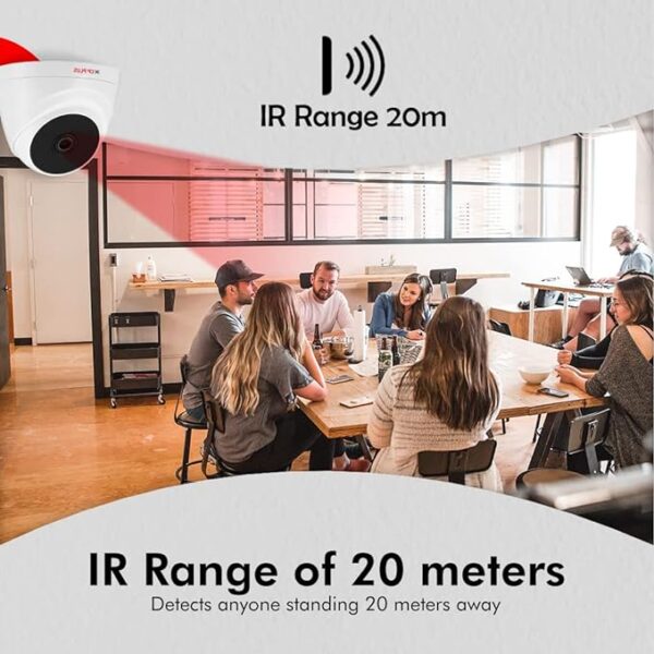 CP PLUS 1MP Full HD IR Dome Camera | 1/4.5'' 1MP PS CMOS Image Sensor| Max 30fps@720P | 3.6 mm Fixed Lens | IR Range of 20 Mtrs - CP-USC-DC10PL2-V2-0360 - Image 2