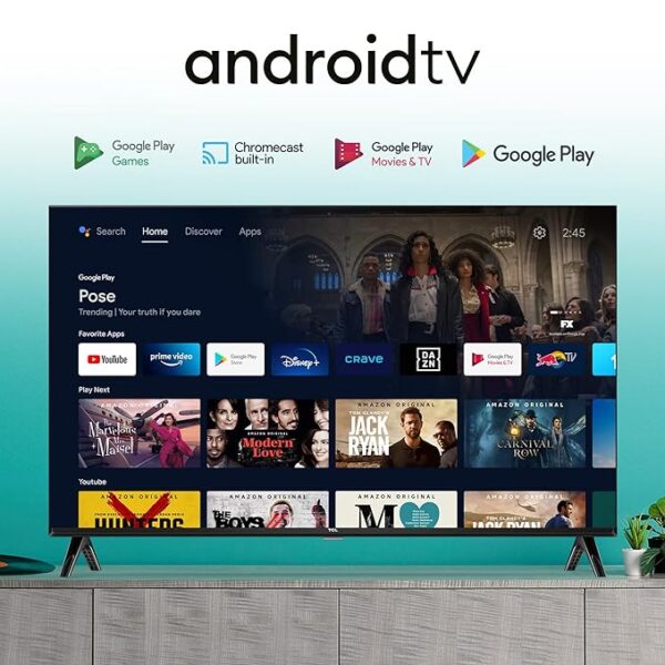 TCL 80.04 cm (32 inches) Bezel-Less S Series HD Ready Smart Android LED TV 32S5400A (Black) - Image 8