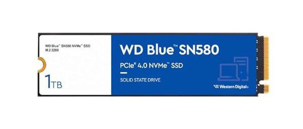 Western Digital WD Blue SN580 PCIe Gen 4 NVMe SSD Internal Storage, 500GB