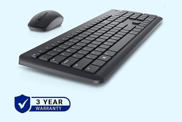 Dell KM3322W Wireless USB Keyboard and Mouse Combo, Anti-Fade & Spill-Resistant Keys, up to 36 Month Battery Life, 3Y Advance Exchange Warranty - Black - Image 5