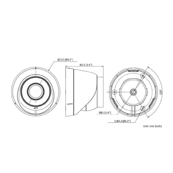 Hikvision 5MP IP Dome Camera DS-2CD3351G0-IUF (2.8MM) - Image 3